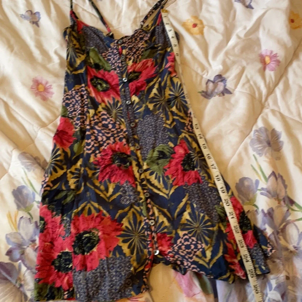Floral button up sundress A&F Small - Picture 7 of 8